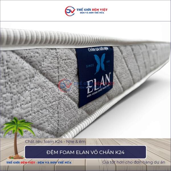Đệm foam Elan vỏ chần K24